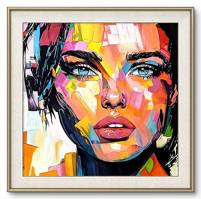 Annalena -Öl auf Leinwand Format:100x100cm