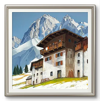 Gamskogel Alm -Öl/ Leinwand Format:100x100cm