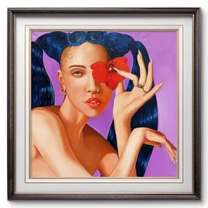 Britisch Pop-Öl auf Leinwand : Format:100x100cm