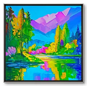 Geringer Weiher 5 Öl auf Leinwand Format:80x80cm