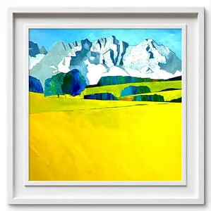 Goldwiese-Öl auf Leinwand Format:100x100cm