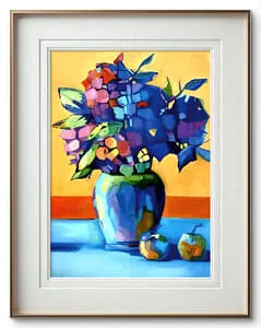Herbstblumen -Öl auf Leinwand Format: 80x100cm