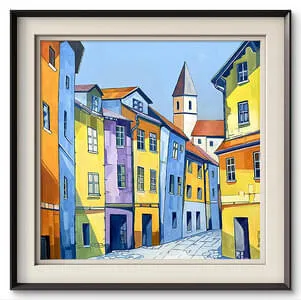 Kitz Hinterstadt Nr.2-Öl auf Leinwand Format:80x80cm